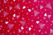 Robert Kaufman Minky Print Fabric - Christmas - Snow Trees Robert Kaufman Minky Print Fabric - Christmas - Snow Trees