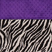 Minky Animal Print Blanket - Zebra/Minky Dot Purple Minky Animal Print Blanket - Zebra/Minky Dot Purple
