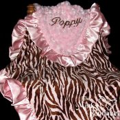 Custom Minky Baby 2 Toddler Blanket with Satin Ruffle Custom Minky Baby 2 Toddler Blanket with Satin Ruffle