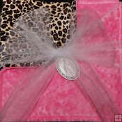 Minky Animal Print Blanket - Cheetah/Minky Dot-Hot Pink Minky Animal Print Blanket - Cheetah/Minky Dot-Hot Pink