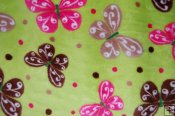 Robert Kaufman Minky Print Fabric - Butterfly - Kiwi Robert Kaufman Minky Print Fabric - Butterfly - Kiwi