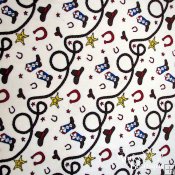 Minky Western Print Fabric Minky Western Print Fabric