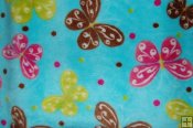 Robert Kaufman Minky Print Fabric - Butterfly - Aqua Robert Kaufman Minky Print Fabric - Butterfly - Aqua