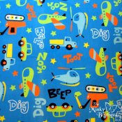 Minky Studio Collection Toy Chest Print Fabric - Blue Minky Studio Collection Toy Chest Print Fabric - Blue