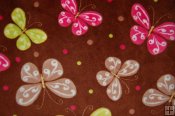 Robert Kaufman Minky Print Fabric - Butterfly - Brown Robert Kaufman Minky Print Fabric - Butterfly - Brown