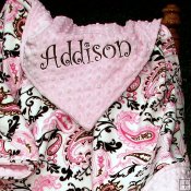 Custom Minky Baby Blanket Custom Minky Baby Blanket