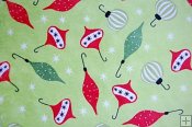Robert Kaufman Minky Print Fabric - Christmas - Ornaments Robert Kaufman Minky Print Fabric - Christmas - Ornaments