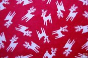 Robert Kaurman Minky Print Fabric - Christmas - Reindeer Robert Kaurman Minky Print Fabric - Christmas - Reindeer