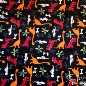 Minky Studio Collection Dino Bone Print Fabric - Black Minky Studio Collection Dino Bone Print Fabric - Black